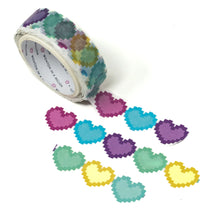 Load image into Gallery viewer, 90&#39;S Baby Stereo Hearts Washi - 15mm Diecut - Wonton in a Million