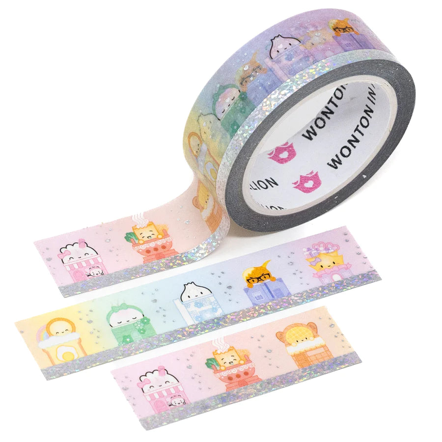 Wonton in a Million Dimsum Town - Rainbow Shops Washi Tape (15mm)