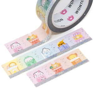 Wonton in a Million Dimsum Town - Rainbow Shops Washi Tape (15mm)