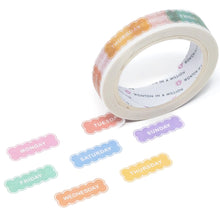 Load image into Gallery viewer, Wonton in a Million Dimsum Town - Street Signs Date Cover Perforated Washi Tape (10mm)