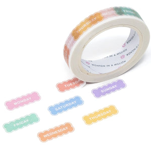 Wonton in a Million Dimsum Town - Street Signs Date Cover Perforated Washi Tape (10mm)