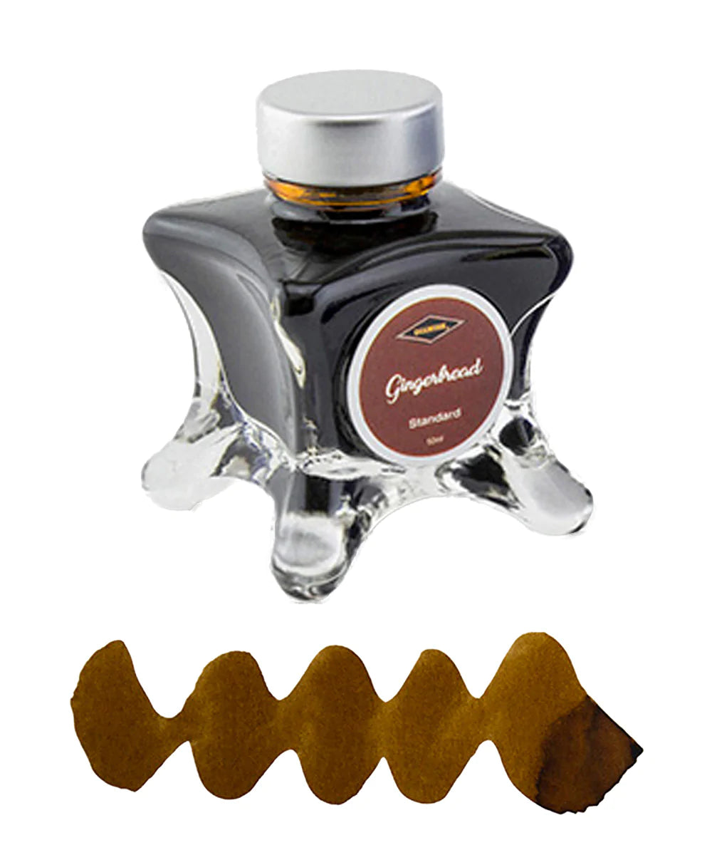 diamine inkvent blue edition fountain pen ink - gingerbread