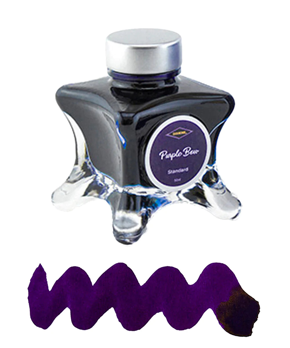 diamine inkvent blue edition fountain pen ink - purple bow