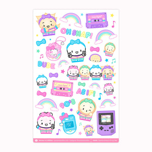 90'S Baby Starry Overlay Transparent Stickers - Wonton in a Million