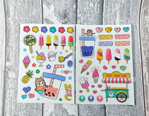 kawaii ice cream decorative stickers