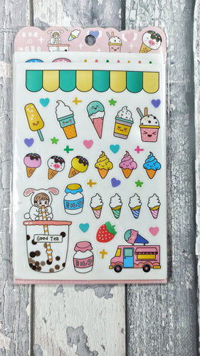 kawaii ice cream decorative stickers