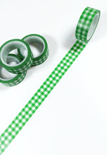 Load image into Gallery viewer, green gingham washi tape
