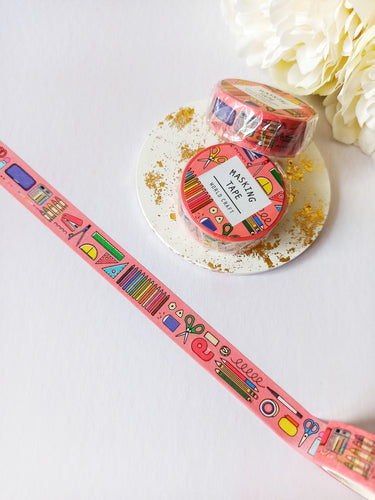 school stationery washi tape, pens & pencil decorative tape