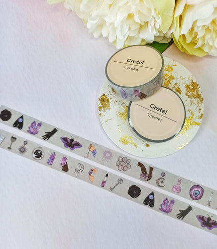 mystical witch washi tape, witchy things magical decorative tape