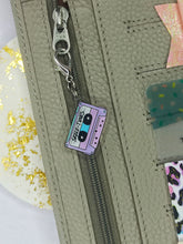 Load image into Gallery viewer, pastel goth skele-tunes cassette tape halloween planner charm