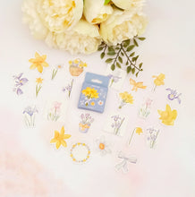 Load image into Gallery viewer, spring daffodils decorative sticker flakes, spring flower stickers
