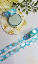 Load image into Gallery viewer, silver foil cloud washi tape, blue sky decorative tape