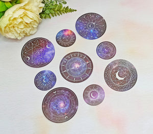 mystic celestial moon pet decorative sticker flakes