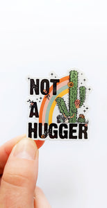 not a hugger cactus decorative sticker