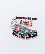 Load image into Gallery viewer, sage the demons pink decorative sticker