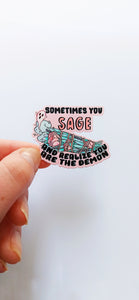 sage the demons pink decorative sticker