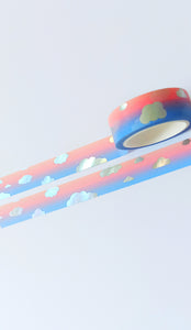 holographic cloudy sky washi tape