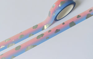 holographic cloudy sky washi tape