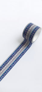 30mm blue & pink christmas fair isle washi tape