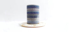 Load image into Gallery viewer, 30mm blue &amp; pink christmas fair isle washi tape