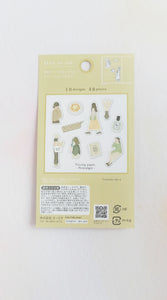 Q-lia Transparent Femme Closet Fashion Girl Sticker Flakes  - Nostalgic