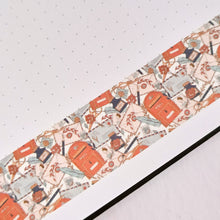 Load image into Gallery viewer, A notebook with a Vintage Style Happy Mail Washi Tape - 30mm by GretelCreates on it.