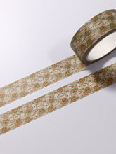 Load image into Gallery viewer, A roll of Milk and Cookies For Santa Christmas Washi Tape by GretelCreates with a pattern on it.