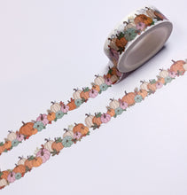 Load image into Gallery viewer, A roll of Autumn Pumpkin Washi Tape by GretelCreates with pumpkins on it.