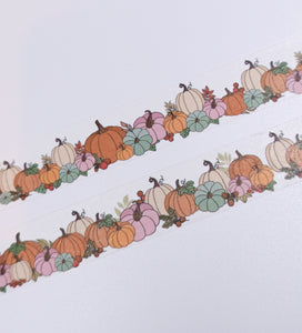 Two strips of Autumn Pumpkin Washi Tape with pumpkins on them by GretelCreates.