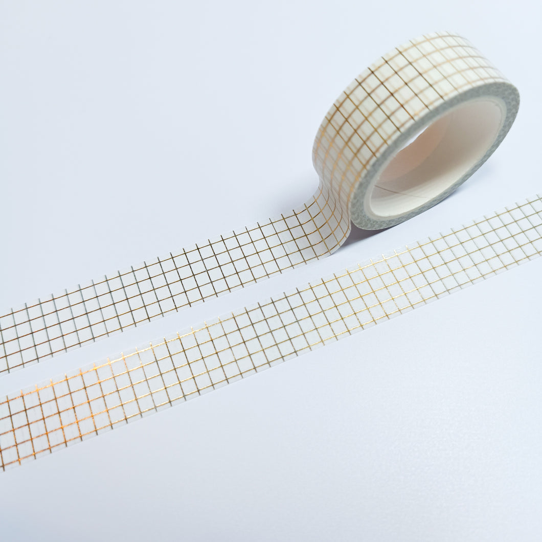 Gold Foil Grid Washi Tape