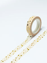Load image into Gallery viewer, A roll of 10mm Foil Washi Tape in a beige color by GretelCreates.