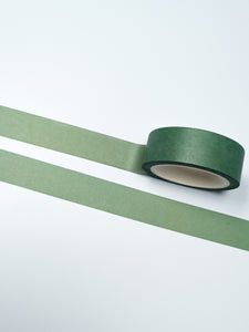 Minimal Dark Olive Green Plain Washi Tape by GretelCreates was on a white surface.