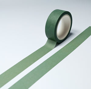Minimal Dark Olive Green Plain Washi Tape by GretelCreates was on a white surface.