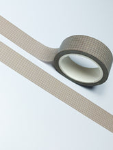 Load image into Gallery viewer, Chocolate Brown &amp; White Grid Washi Tape