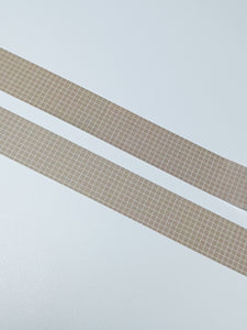 Chocolate Brown & White Grid Washi Tape
