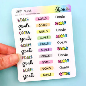 Shine Sticker Studio Goals Stickers