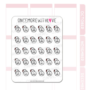 m542 - generic munchkin countdown sticker sheet