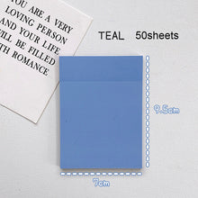 Load image into Gallery viewer, pastel coloured transparent sticky notes teal