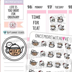 m634 - tea time 2.0 planner stickers