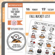 Load image into Gallery viewer, m641 - fall bucket list 4.0 munchkin planner stickers