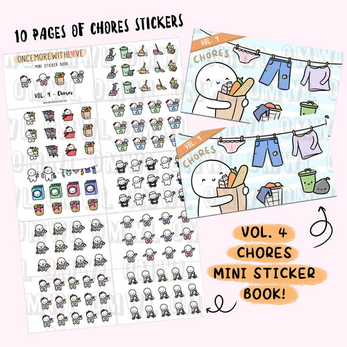 mini sticker book - vol. 4 chores