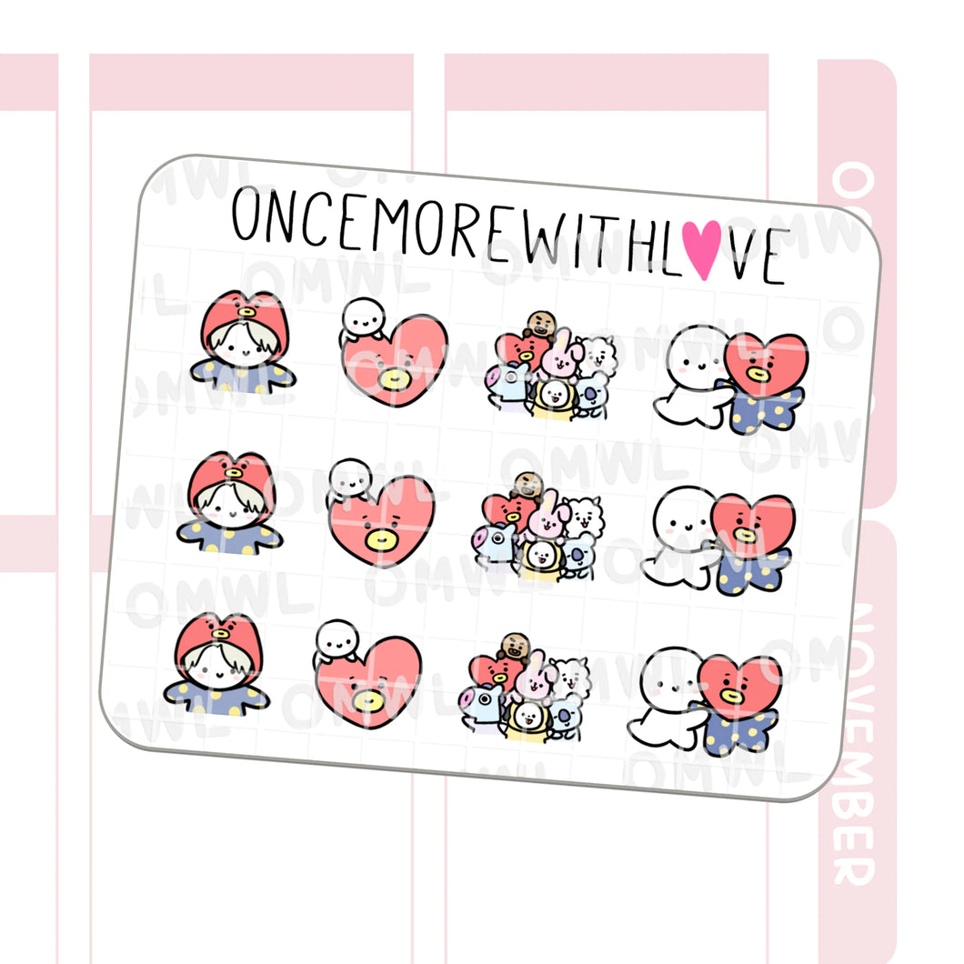 m1242 - mini - bt21 tata - once more with love