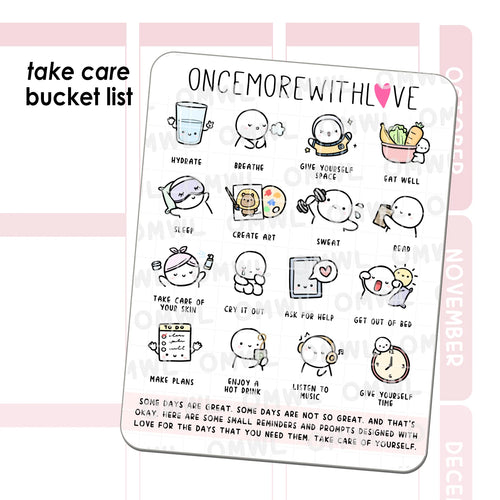 Take Care Bucket List - Once More With Love - M1312