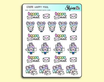 happy mail luna stickers