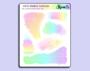 Watercolor Swatches Stickers - Shine Sticker Studio