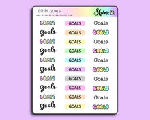 Load image into Gallery viewer, Shine Sticker Studio Goals Stickers