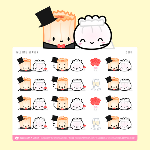 Weddings - Wonton in a Million Sticker Sheet
