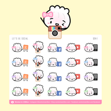 Load image into Gallery viewer, social media - wonton in a million sticker sheet