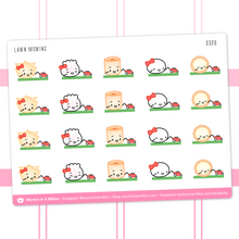 Load image into Gallery viewer, lawn mowing - wonton in a million sticker sheet