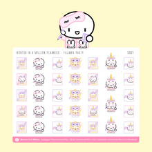 Load image into Gallery viewer, pajama party planners - wonton in a million sticker sheet